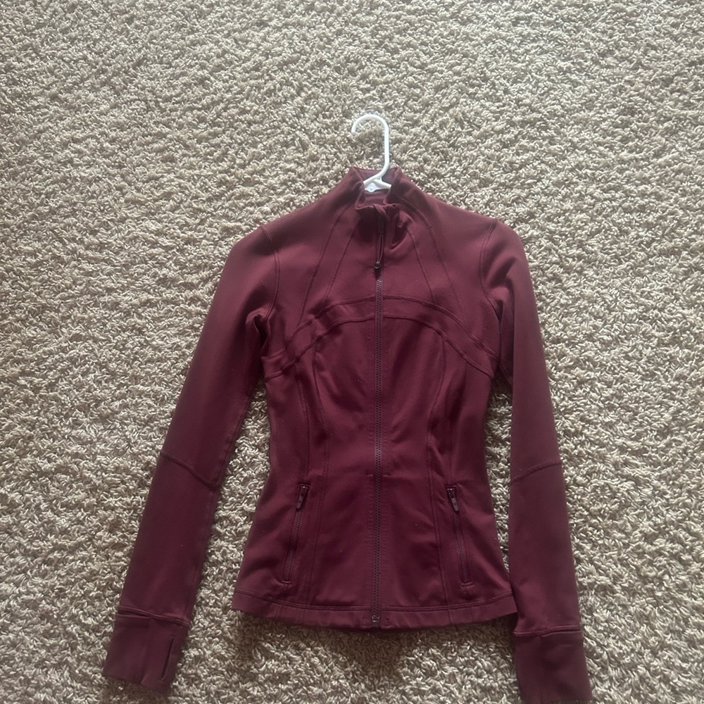 lululemon athletica Women's Burgundy Full-Zip Performance Jacket